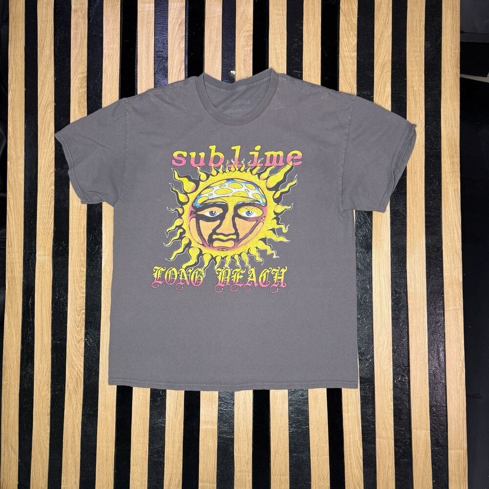 Sublime Long Beach Sun Graphic Gray T-Shirt